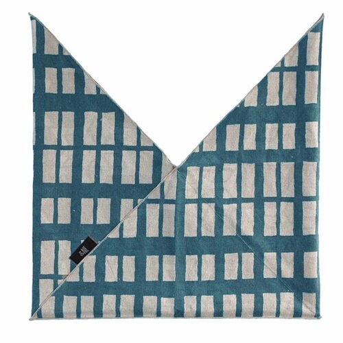 &NE 弁当袋 リバーシブル 格子柄 ブルー