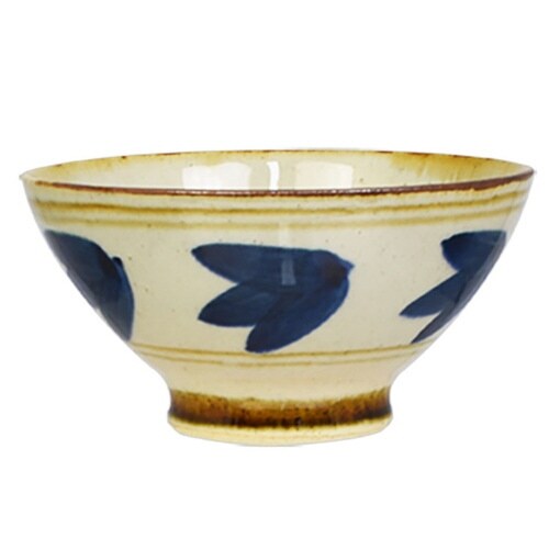 茶碗 11cm 藍 陶器 波佐見焼 笹