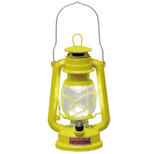 ハリケーンランタン 電池式 イエロー