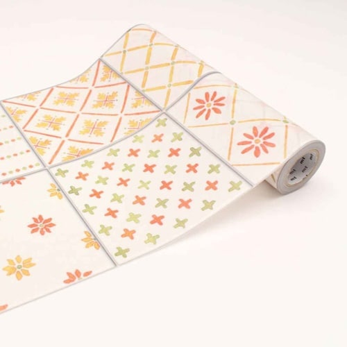 リメイクシート 壁用 タイル・オレンジ mt