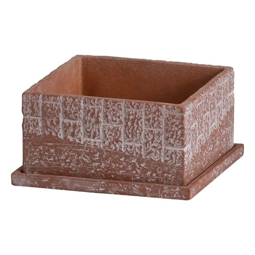 プランター ボーデン・フラットポット L ブラウン