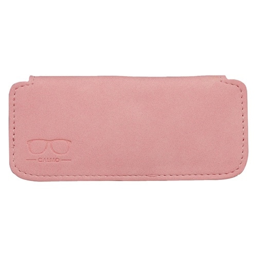 スリムメガネケース カルモ スエード調 ピンク
