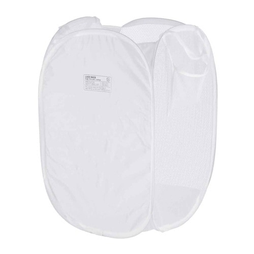 ランドリーバスケット 折りたたみ ホワイト