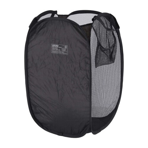 ランドリーバスケット 折りたたみ ブラック