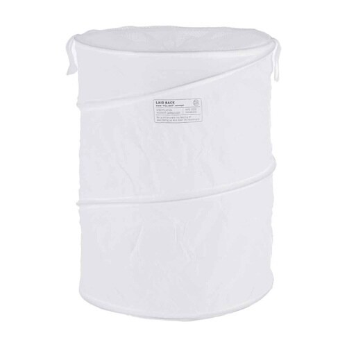 ランドリーバスケット 折りたたみ ホワイト