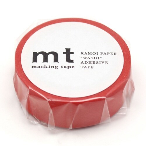 マスキングテープ mt 無地 マットレッド