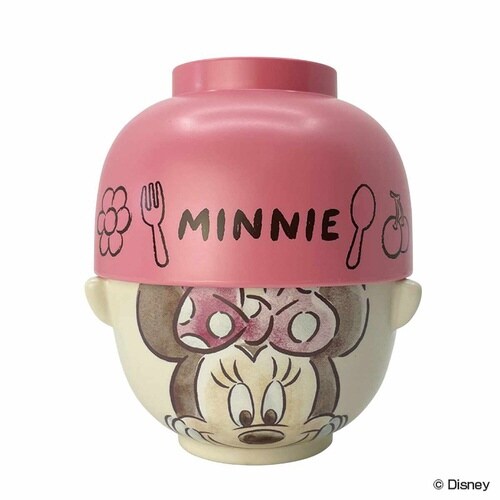 汁椀 茶碗 セット ミニーマウス 水彩タッチ 磁器