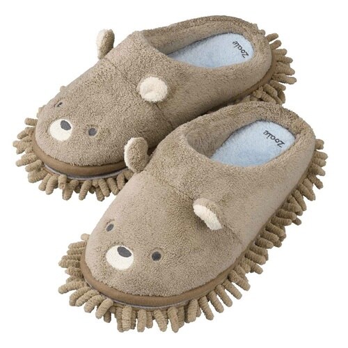 お掃除スリッパ アニマル 23から25cm クマ