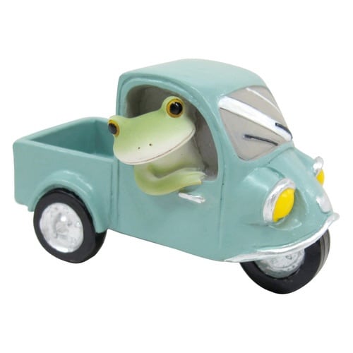 置き物 三輪自動車に乗るカエル Copeau