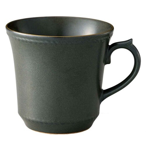 マグカップ 350ml ステッチ 陶器 ブラック