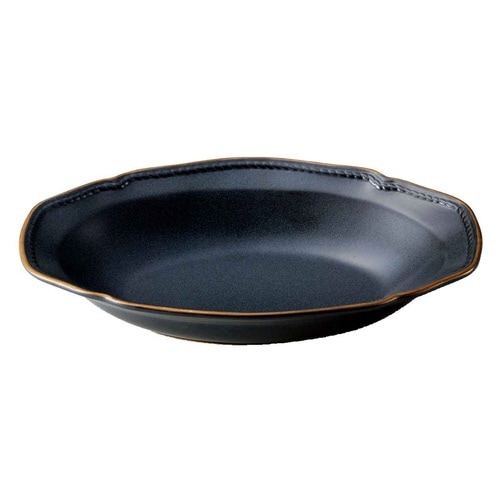 ボウル 24.5cm オーバルボウル ブラック