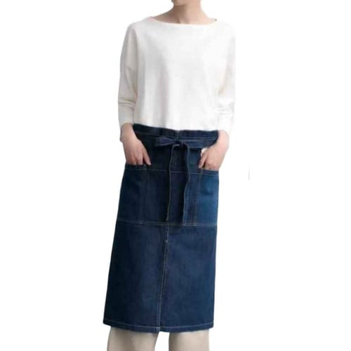 エプロン 綿100% ギャルソンエプロン ネイビー