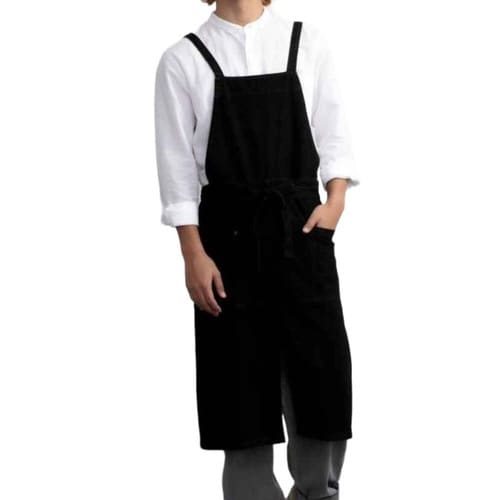 エプロン 綿100% ラップエプロン ブラック