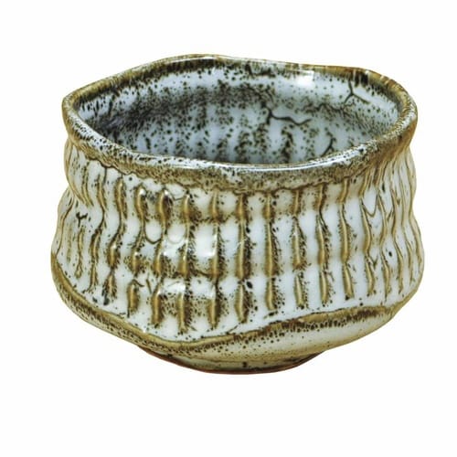 抹茶碗 410ml 削ぎ目 陶器 美濃焼 白