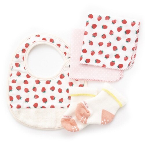 ギフトセット スタイ ハンカチ 2枚 靴下 イチゴ