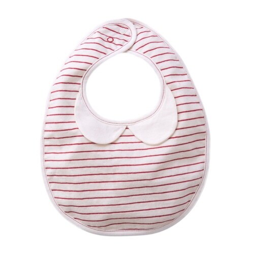 スタイ 丸襟おめかしスタイ ボーダー 綿100%