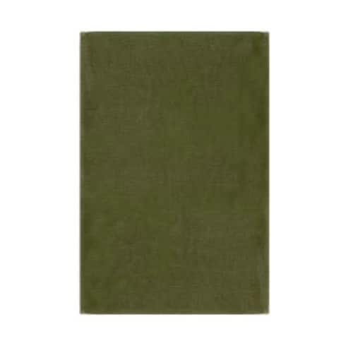 キッチンタオル 麻100% 無地 グリーン