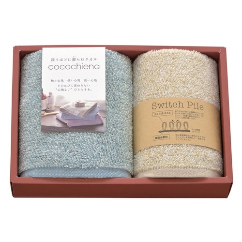 タオル ギフト ココチエナ フェイスタオル ブルー