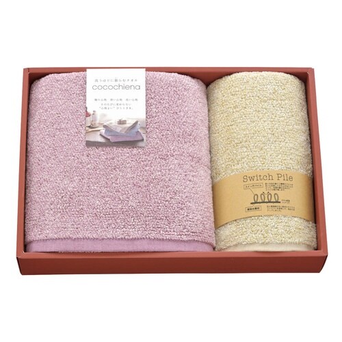 タオル ギフト ココチエナ バスタオル + ピンク