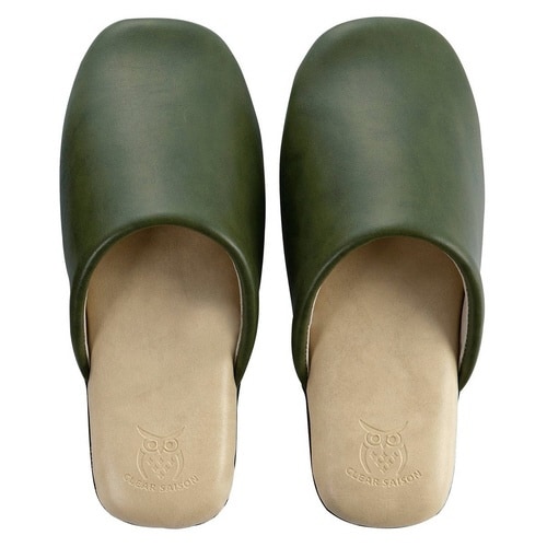 スリッパ バイカラー Mサイズ グリーン