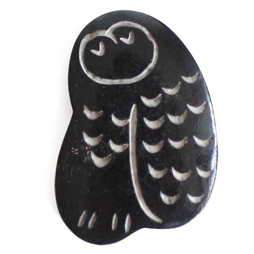 箸置き 4cm BONE オウル ブラック