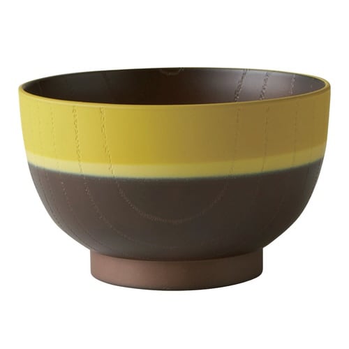 汁椀 400ml Ra−bow 抗菌 イエロー