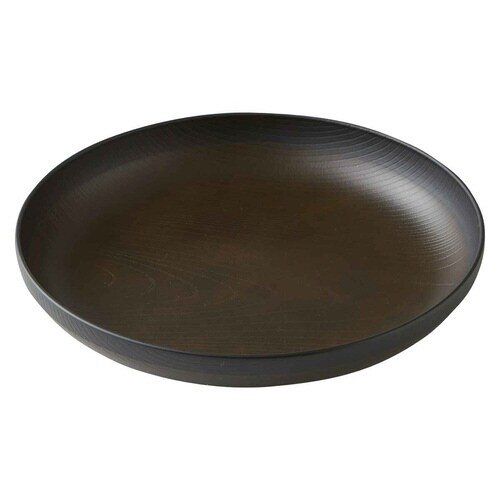 プレート 24cm MUSUBI 山中塗 ブラック