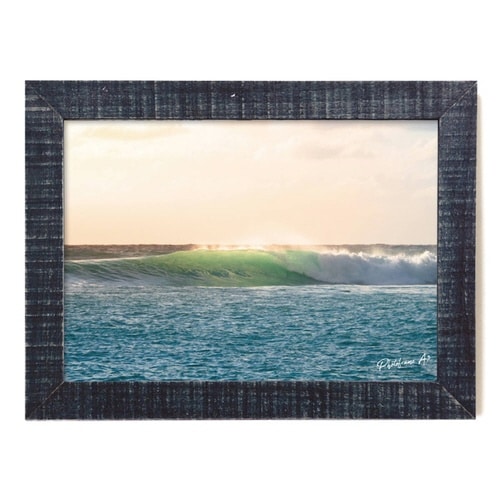 フォトフレーム ポプラウッド A3 壁掛け ブルー