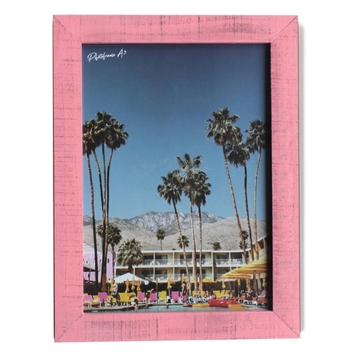 フォトフレーム ポプラウッド A3 壁掛け ピンク