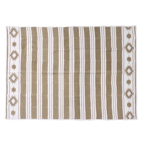 ピクニックシート ボーダー ベージュ