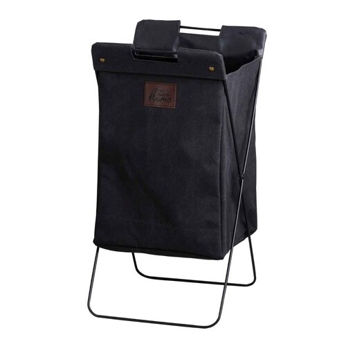 ランドリーバスケット 折りたたみ ブラック