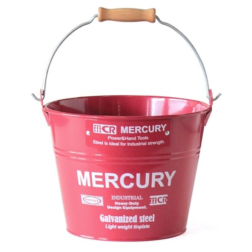 バケツ ブリキ スモール 5L レッド