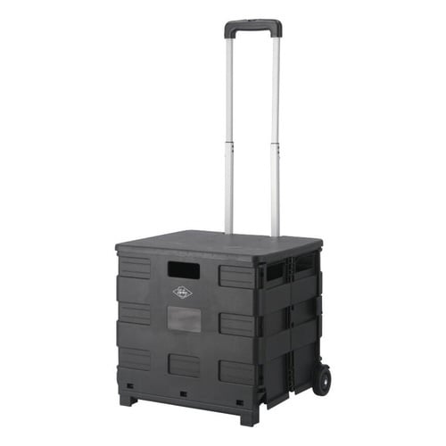 キャリーカート 折りたたみ 蓋付き ブラック