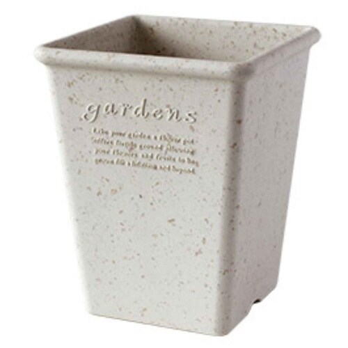 植木鉢 エコポット角型ロング 古紙入り ホワイト