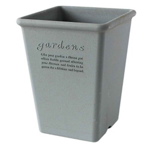 植木鉢 エコポット角型ロング 木粉入り グレー