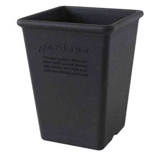 植木鉢 エコポット角型ロング 木粉入り ブラック