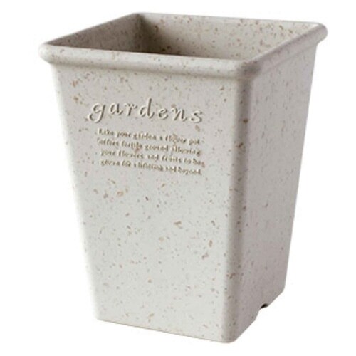 植木鉢 エコポット角型ロング 古紙入り ホワイト