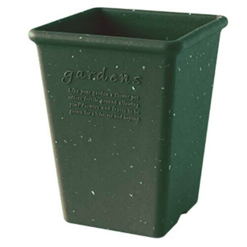 植木鉢 エコポット角型ロング 古紙入り グリーン