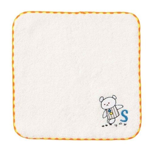ハンドタオル こぐまちゃん イニシャル S