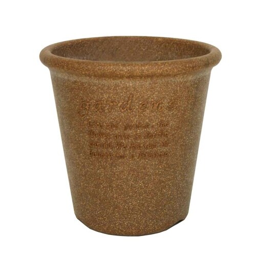 植木鉢 エコポット丸型 5号 木粉入 ナチュラル