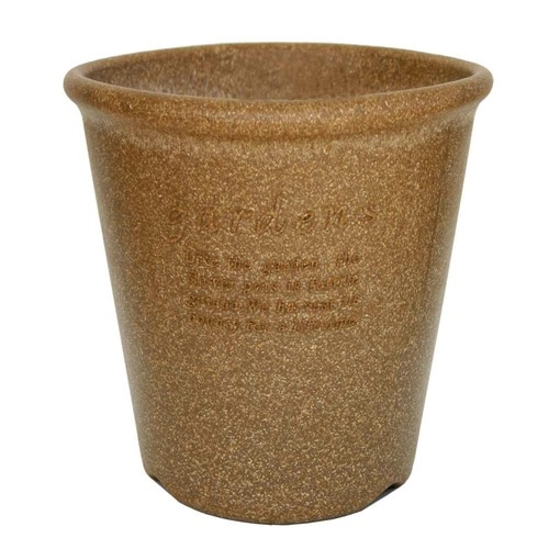 植木鉢 エコポット丸型 6号 木粉入 ナチュラル