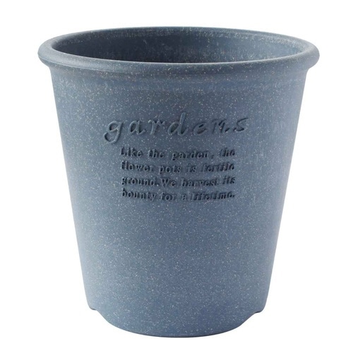 植木鉢 エコポット丸型 6号 木粉入 ネイビー