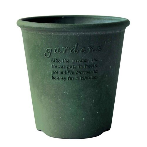 植木鉢 エコポット丸型 6号 古紙入 グリーン