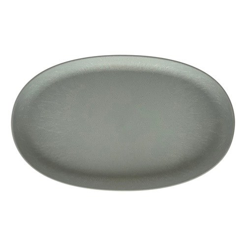 受け皿 エコプレートオーバル 木粉入り グレー