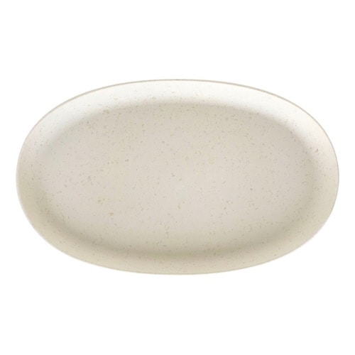 受け皿 エコプレートオーバル 古紙入り ホワイト
