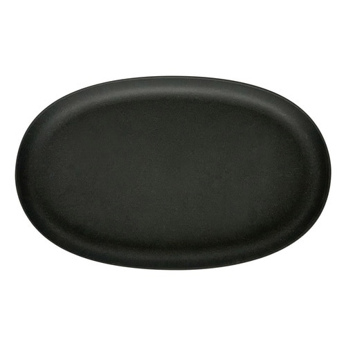 受け皿 エコプレートオーバル 木粉入り ブラック