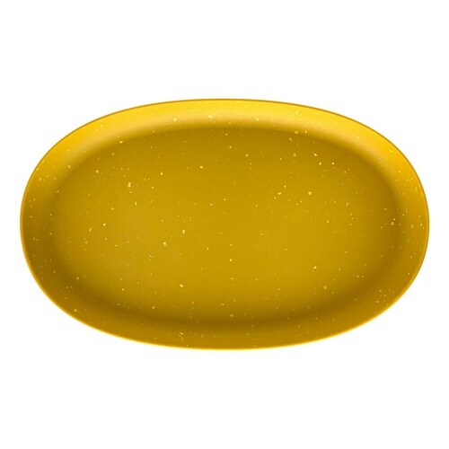 受け皿 エコプレートオーバル 古紙入り マスタード