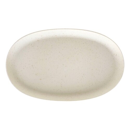 受け皿 エコプレートオーバル 古紙入り ホワイト