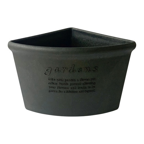 植木鉢 コーナーエコポット 木粉入り ブラック