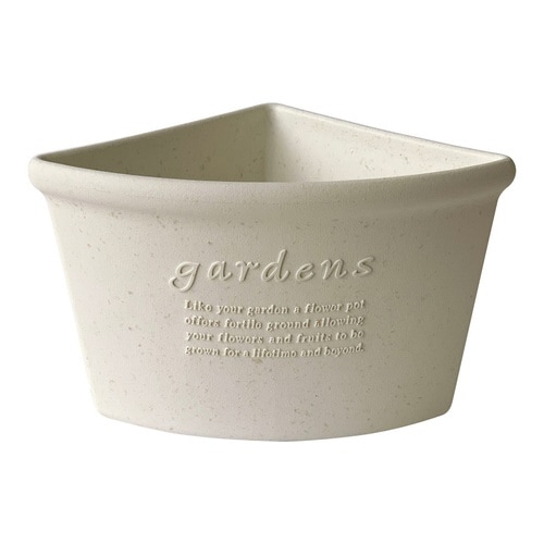 植木鉢 コーナーエコポット 古紙入り ホワイト